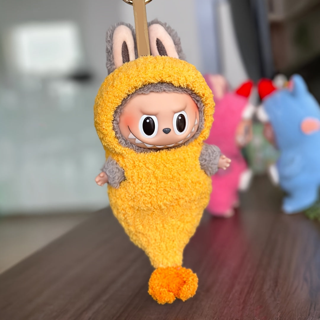 Labubu Clothing Doll Outfit, Tempura Shrimp, Fashion Plush Suit, Suitable for Labubu V1/V2/V3, Keychain Pendant Doll Costume, Universal Doll Wear, Handwoven, Birthday Gift, Decorate Your Doll