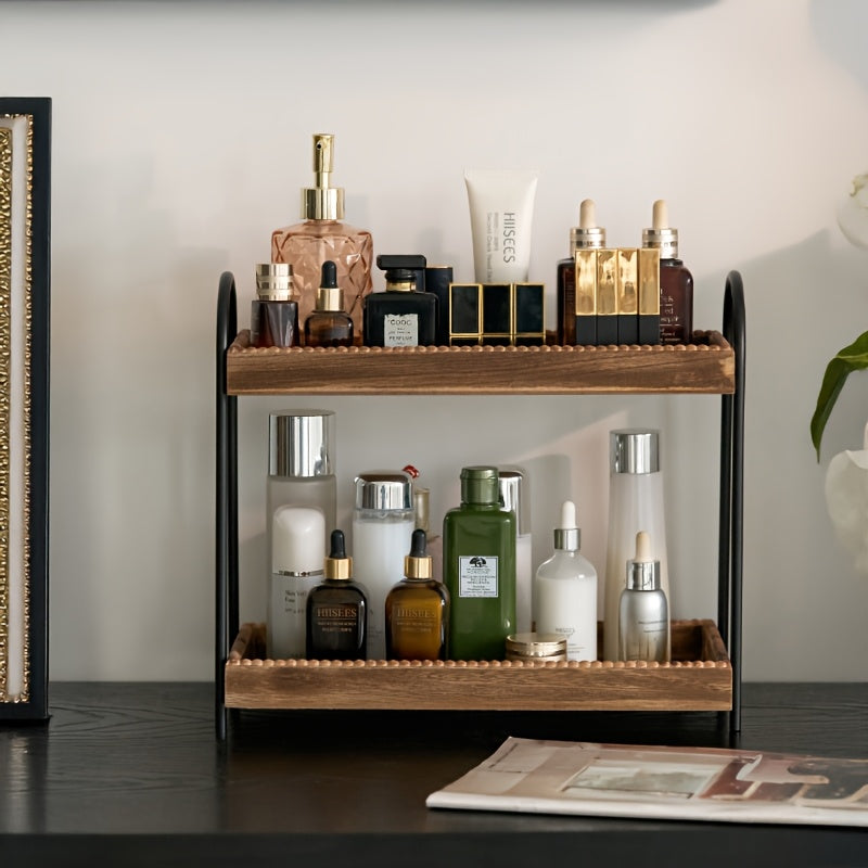 Cast Iron Double Layer Cosmetic Organizer