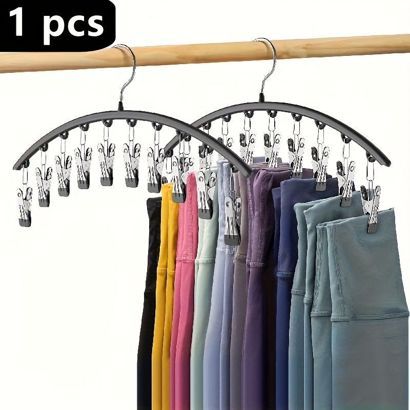 1pc/2pcs Pink Black Metal Clip Hanger with 10 Clips to Hold 10 Gaiters, Hangers, Space Saving Hanging Closet Organizer for Closet Organizer And Storage 319570992
