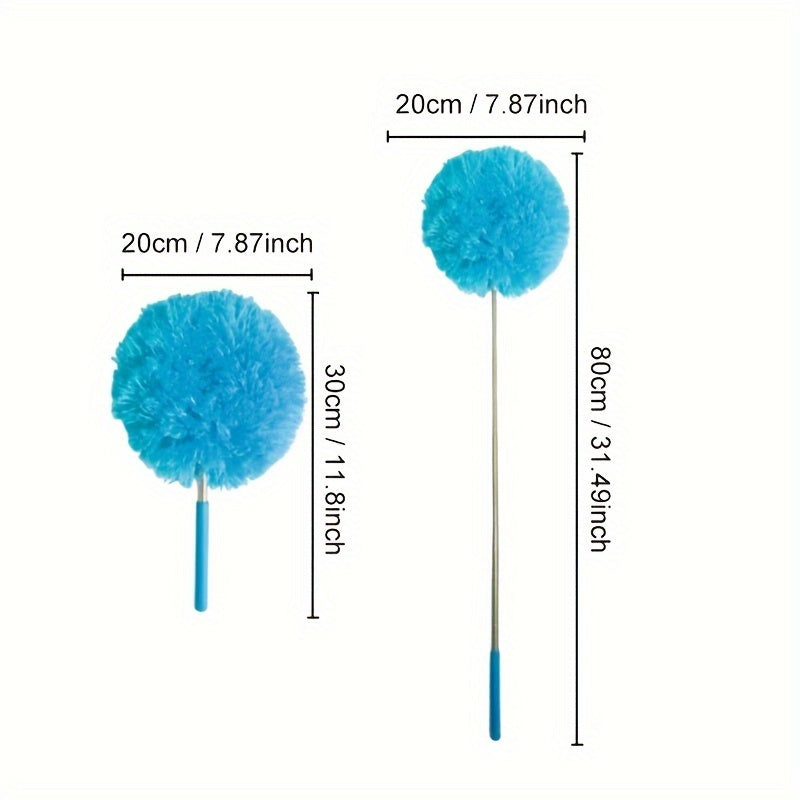 Versatile Microfiber Duster with Extendable Pole - Washable & Reusable for High Ceilings, Fans, Furniture & Cars - Ideal for Bedroom, Living Room & Kitchen Cleaning