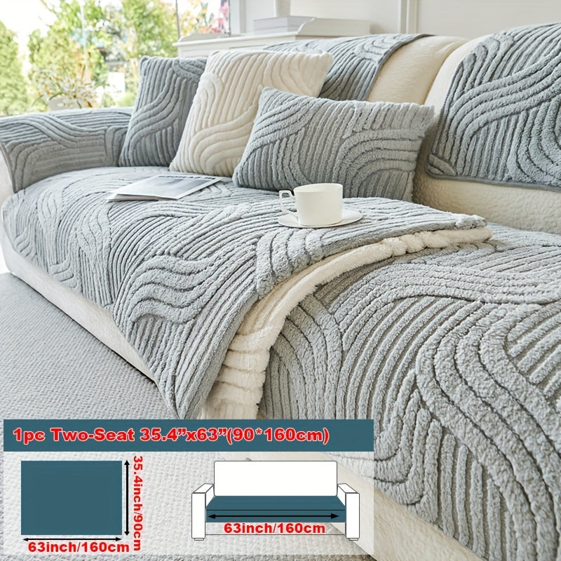 Plush Non-Slip Sofa Cover