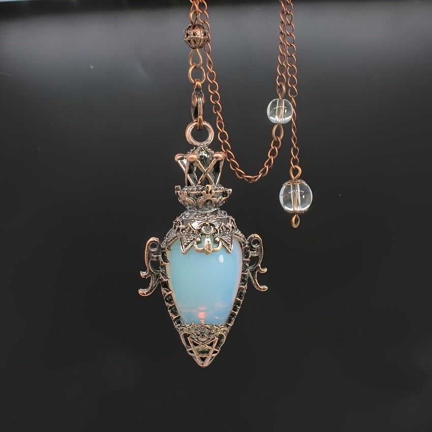 1pc Artificial Crystal Gemstone Hollow Bottle Shape Suitable for Home Fortune Telling Game Quartz Pendant, Ornament Home Office Desktop Decoration Crafts New Year, Valentine's Day, Easter Gift Small Statue Ornaments