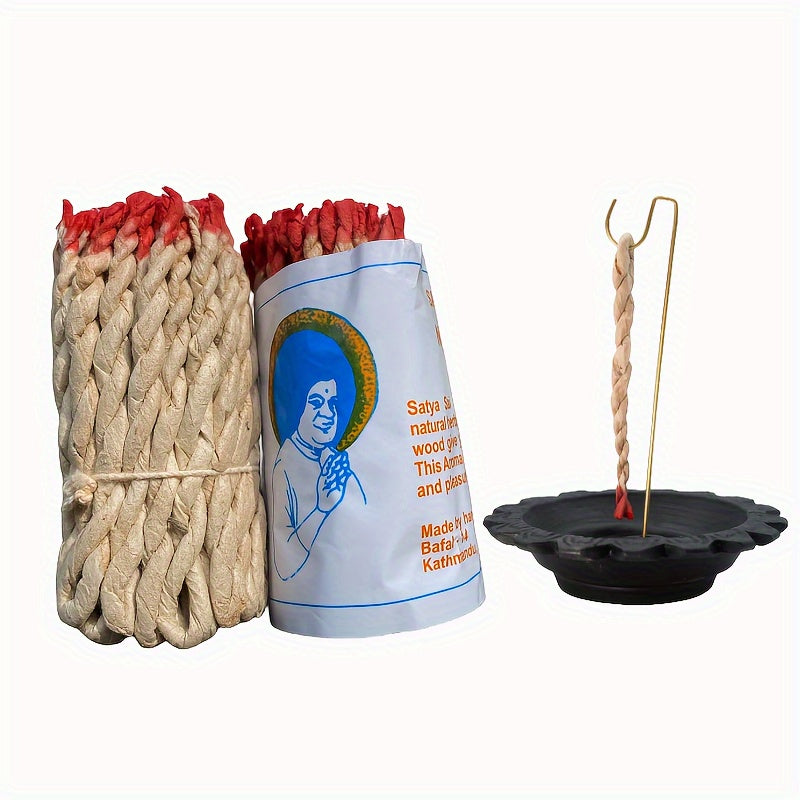 40pcs of Himalayan Rope Incense , Spiritual Blessings, And Elimination of Negative Energy. Handmade Traditional Rope Incense with White Sage, Sabbatical, Patchouli, And Cedar.