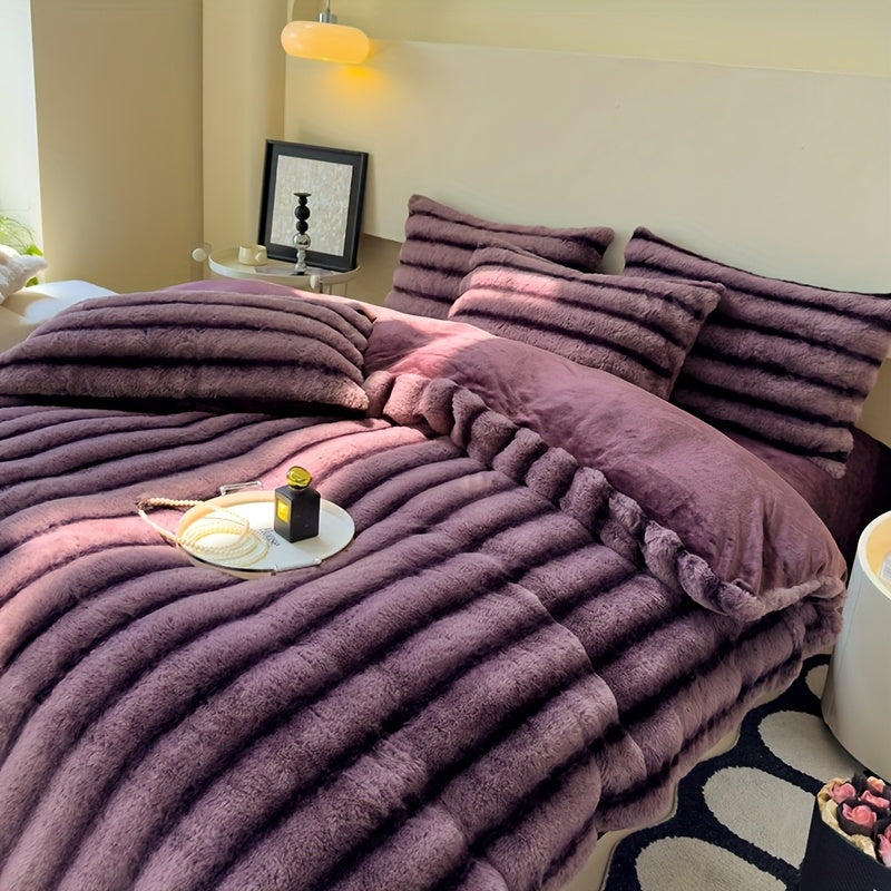 High-end soft striped multifunctional blanket