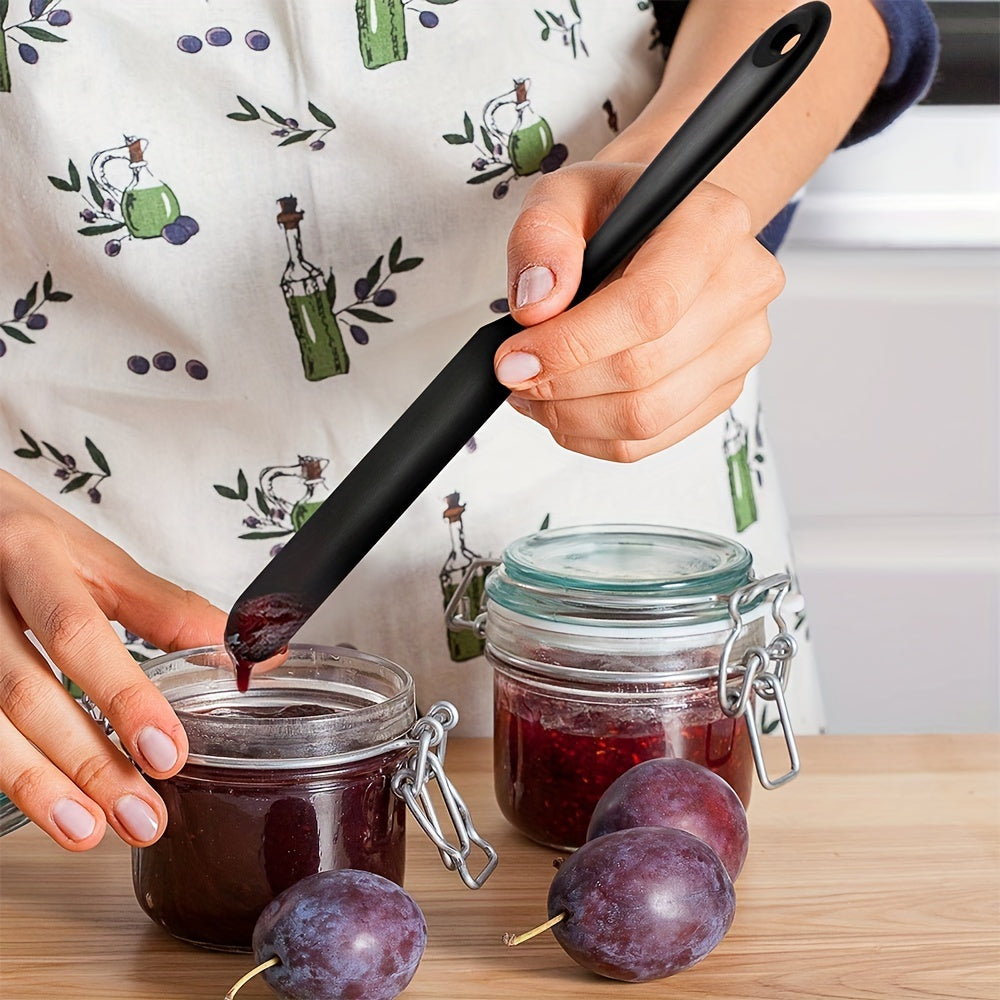 1pc, Silicone Jar Spatula, Non-Stick Icing Spatula, Food Grade Silicone, Heat Resistant, Baking Tools, Kitchen Gadgets, Kitchen Accessories