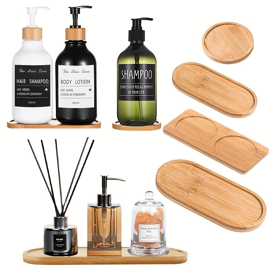 [Wooden Countertop Soap Dispenser Bottle] 1pc, Stylish Wooden Soap Dispenser and Bottle Holder for Countertop and Bathroom Decor