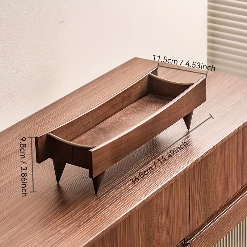 1pc Walnut High Foot Tray