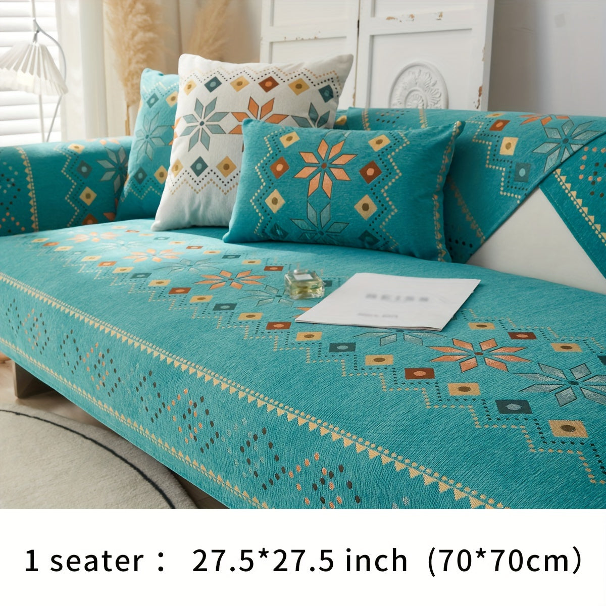 [Non-slip Sofa Cover] 1pc Non-slip Chenille Sofa Slipcover - Couch Cover, Four Seasons Universal Furniture Protector For Bedroom Office Living Room Home Decor