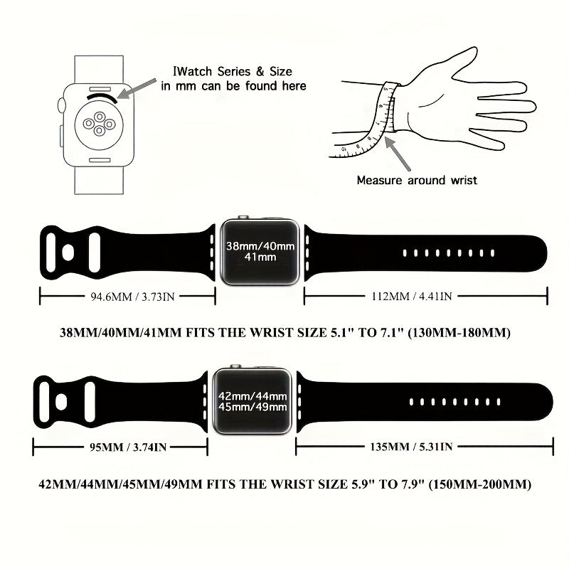 Black Magic Witchcraft Celestial 1pc Silicone Band - Engraved Stylish Strap for Apple Watch Series 1-10 & Ultra - Compatible with 46mm, 40mm, 41mm, 42mm, 44mm, 45mm, 49mm