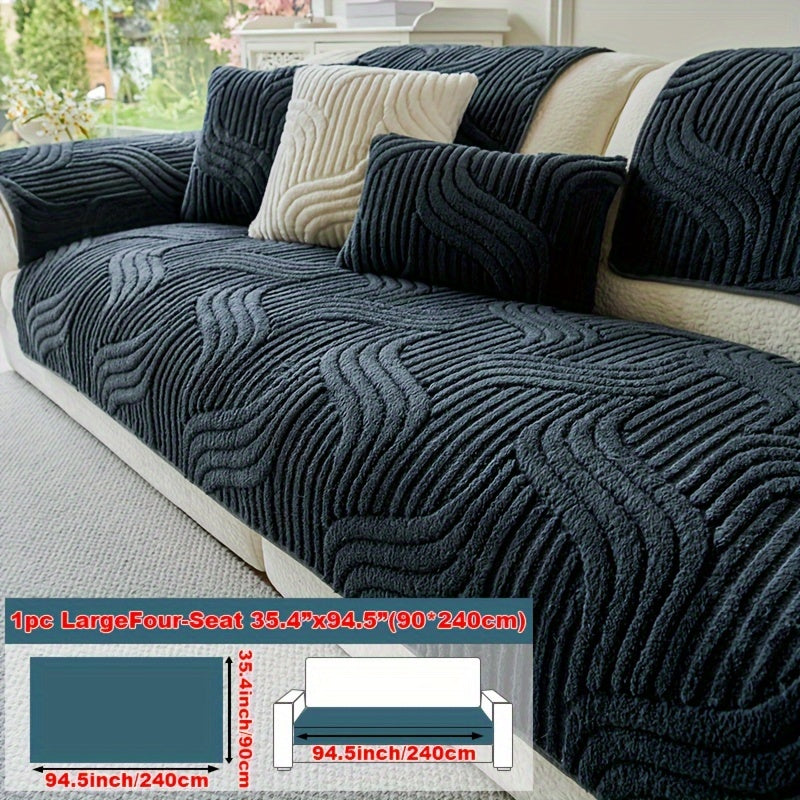 Plush Non-Slip Sofa Cover