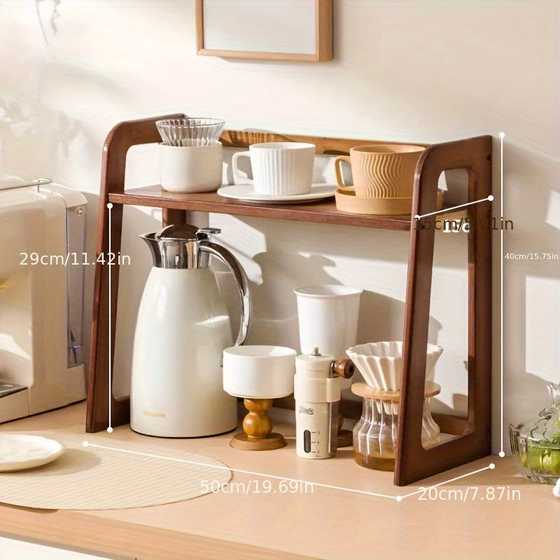 Multi-Functional Wooden Kitchen Organizer Shelf
