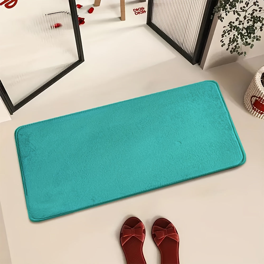 1pc Soft Floor Mat, Absorbent & Quick-drying Kitchen Floor Carpet, Non-slip Entry Doorway Floor Rug, Comfortable Memory Foam Cushioned Bathroom Foot Pad, For Bathroom Bedroom Kitchen Living Room Corrido, Ideal Living Room Supplies, Home Decoration