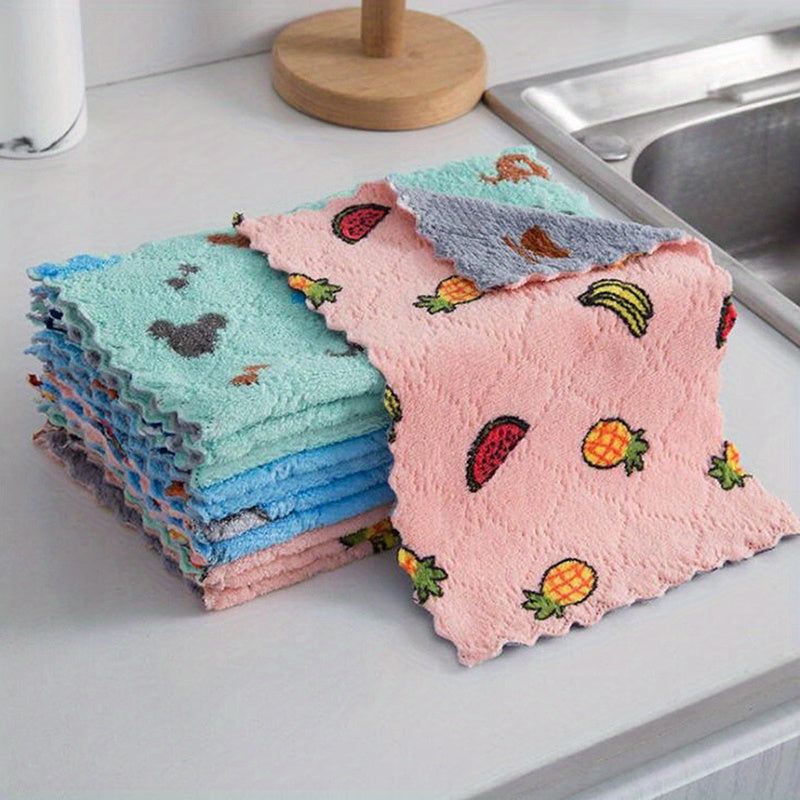 [Super Absorbent] Reusable Dish Cellulose Sponge Cloths | 5pcs/10pcs/15pcs/30pcs | Cellulose/Coral Fleece | Super Absorbent, Washable, Fast Drying | Kitchen/Dish Cleaning