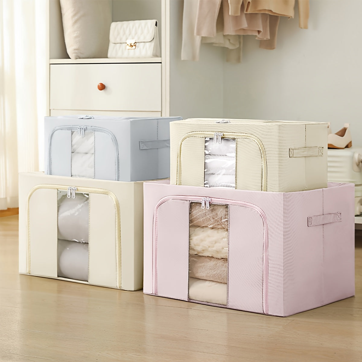 HEART LEAF Foldable Storage Box with Clear Window