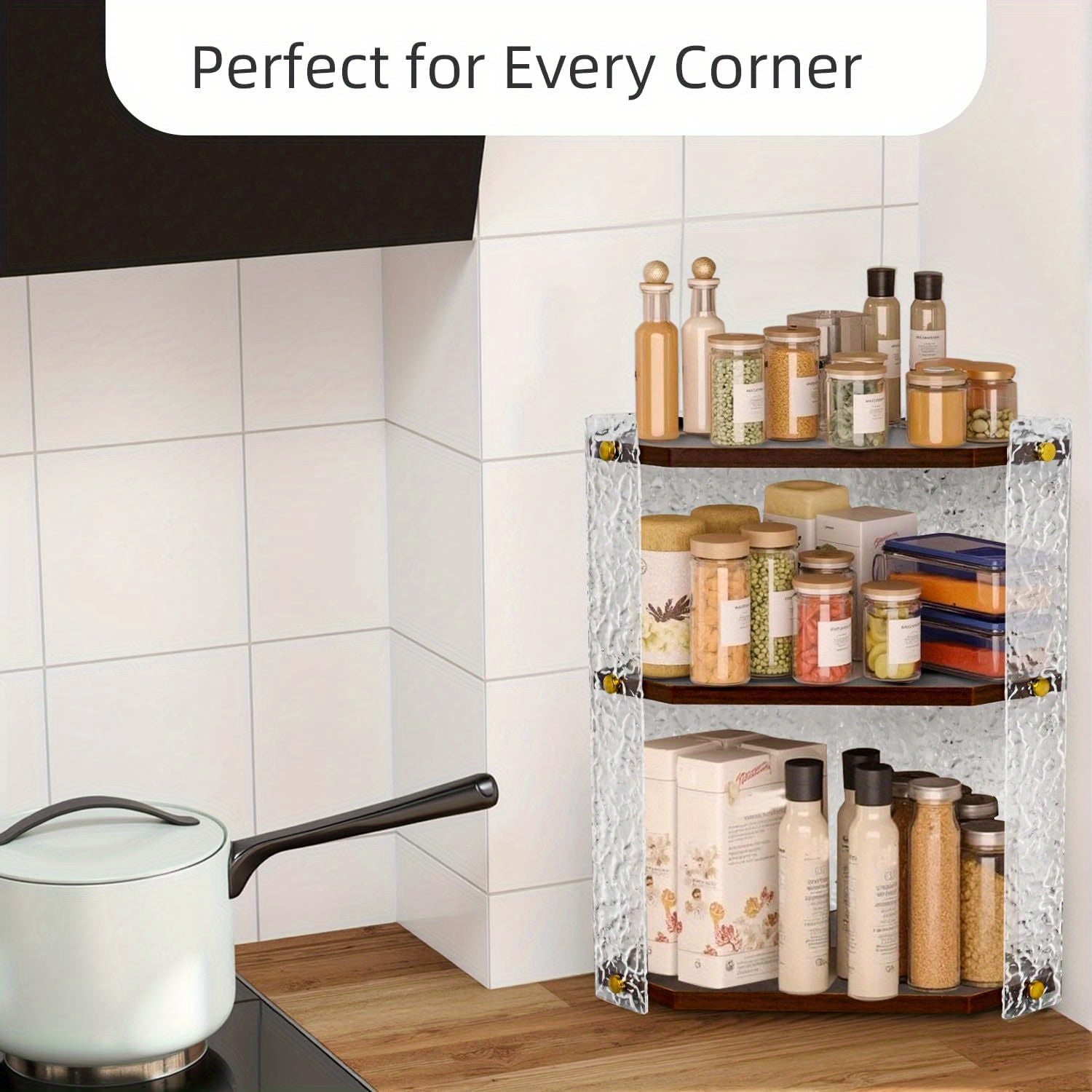 3-Tier Corner Bathroom Counter Organizer