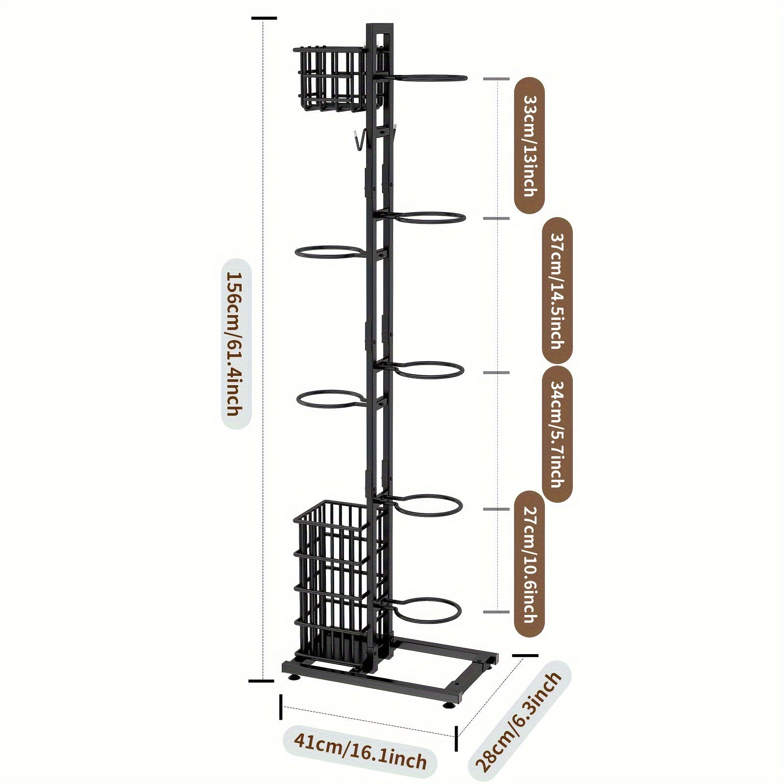 Hat Racks Ball Storage Rack Multi-Layer Basketball Organizer Rack
