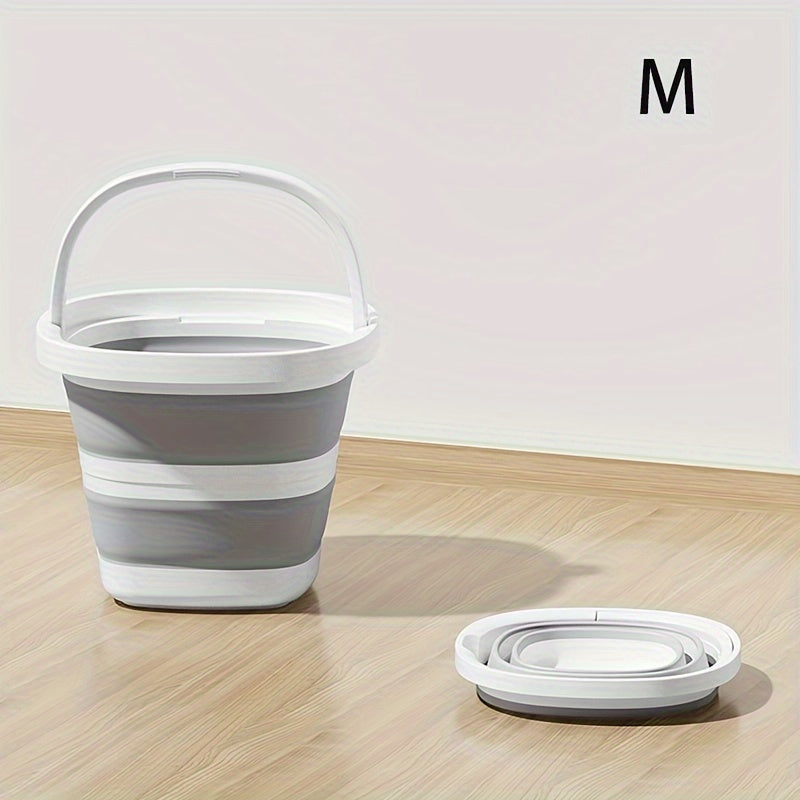 1pc Folding Bucket, Portable Plastic Bucket that Does Not Take Up Too Much Space When Folded, Portable Outdoor Car Fishing Bucket, Household Large Capacity Dirty Clothes Basket, Washing Bucket, Foot Soaking Bucket, Multifunctional Folding Bucket, Storage