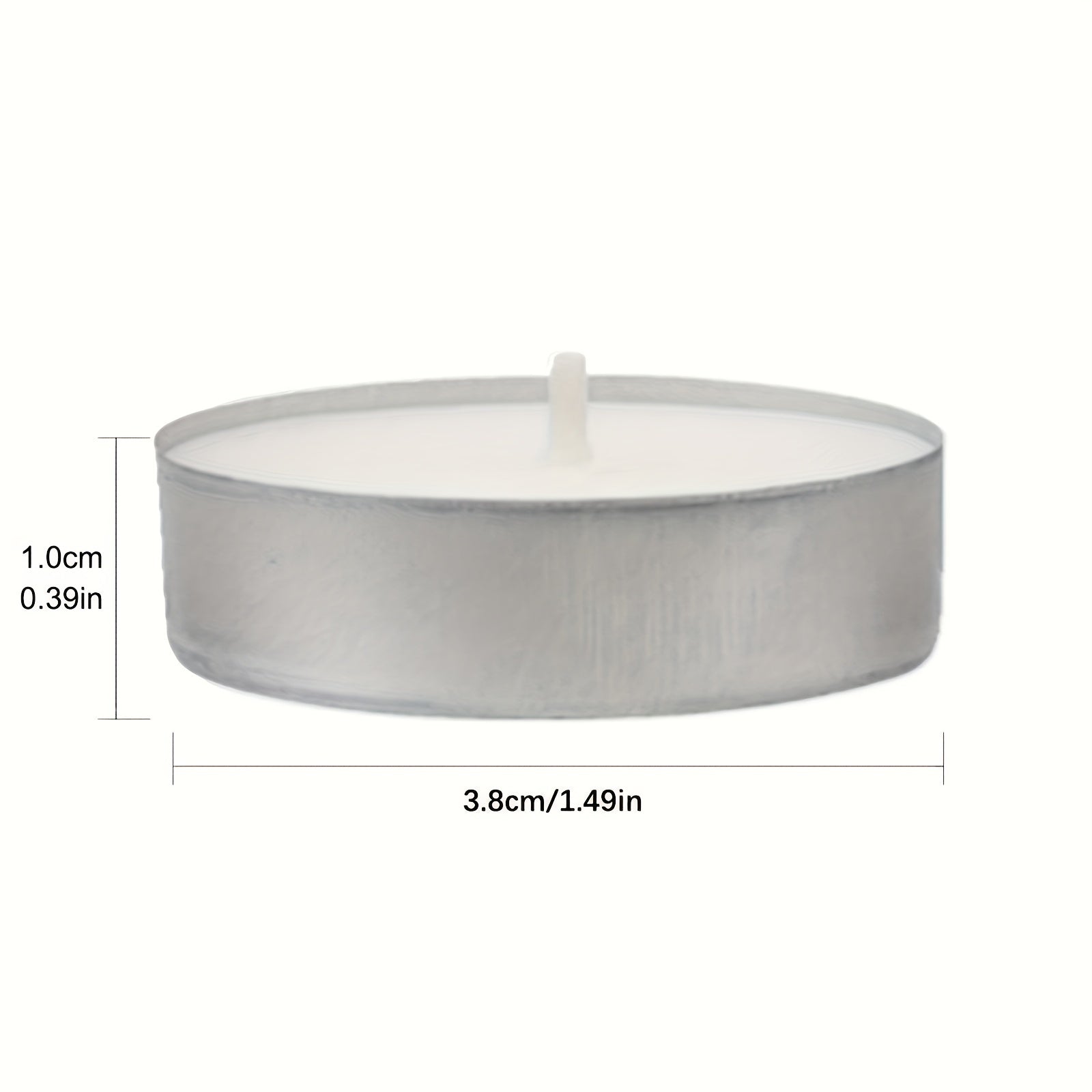 100pcs Unscented White Tea Wax Candles - Smokeless, Long-Lasting 3-4 Hour Burn Time for Weddings, Halloween, Christmas, Cafes, Birthdays & Hotels, Best for Christmas, Perfect for Thanksgiving