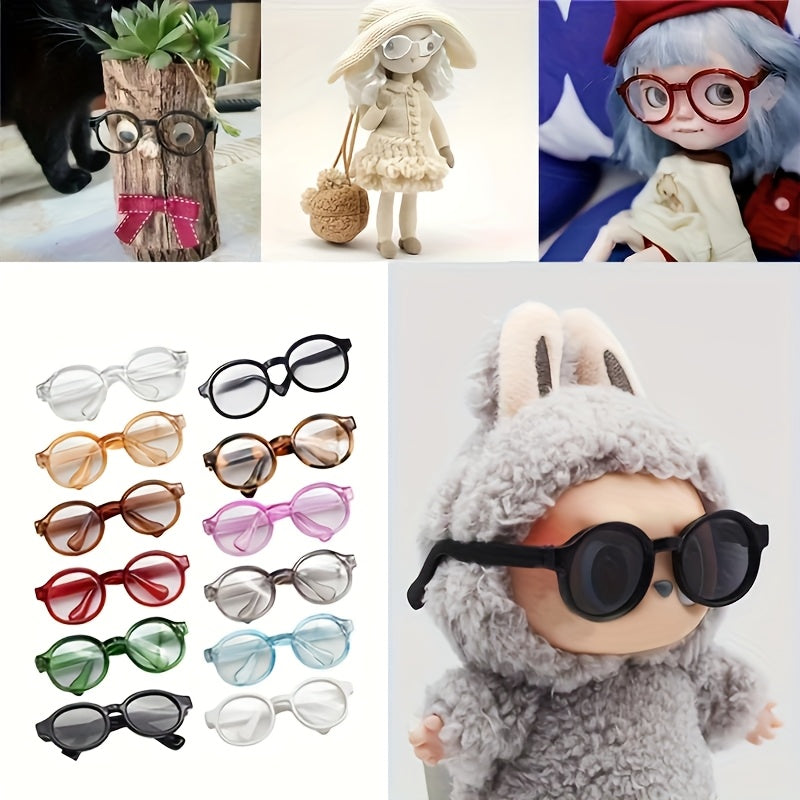 Multi-color plastic glasses for doll