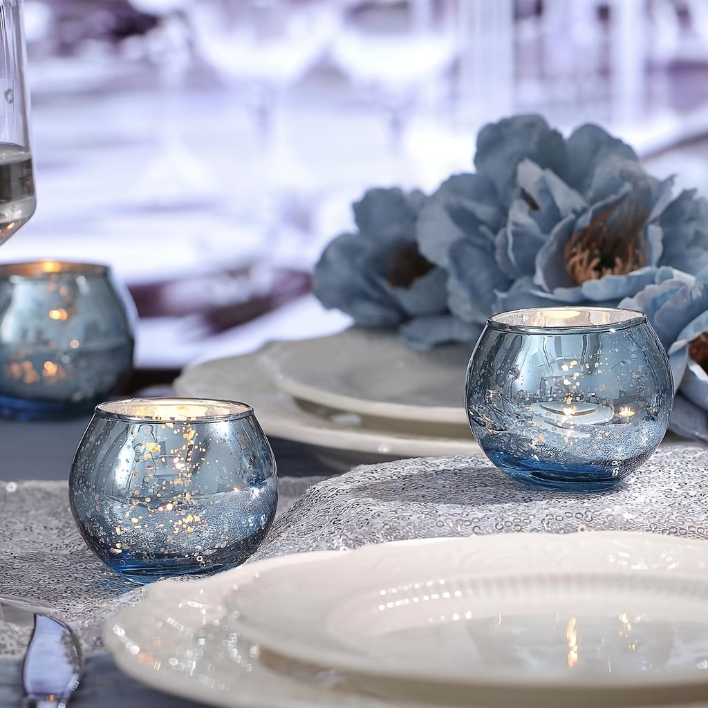 A Set Of 6 Or 12 Transparent Wish Candle Holders For Table Centerpieces, Round Glass Tea Light Holders For Wedding Decorations And Home Decor.