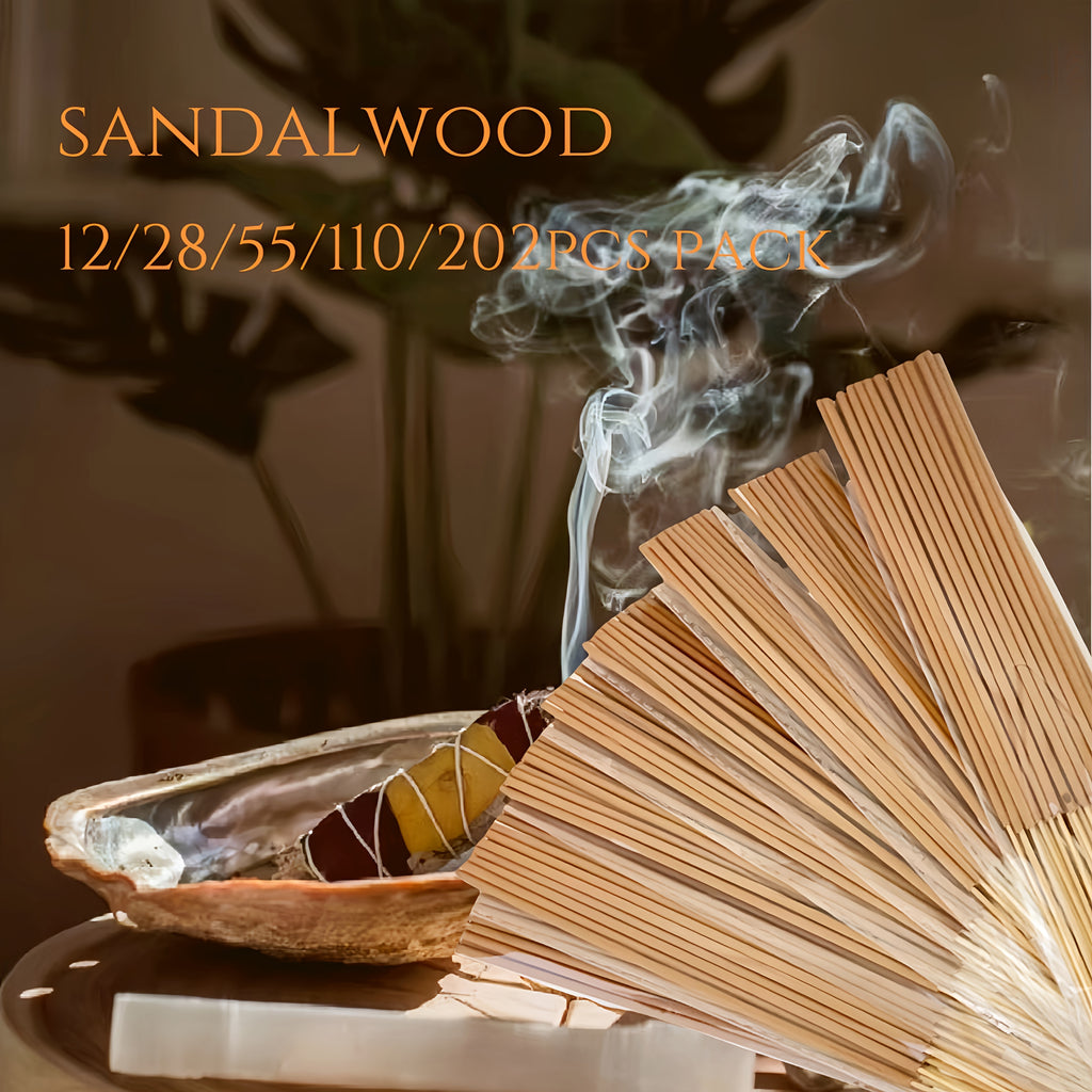 12/28/55/110/202pcs Sandalwood Cappuccino incense Sticks, 22.0 cm, spiritual items,Suitable for Yoga and Meditation, Purify the Mind, Eliminate Negative Energy, Relaxation, Office Use, Reading,Home Fragrance- Perfect Gift