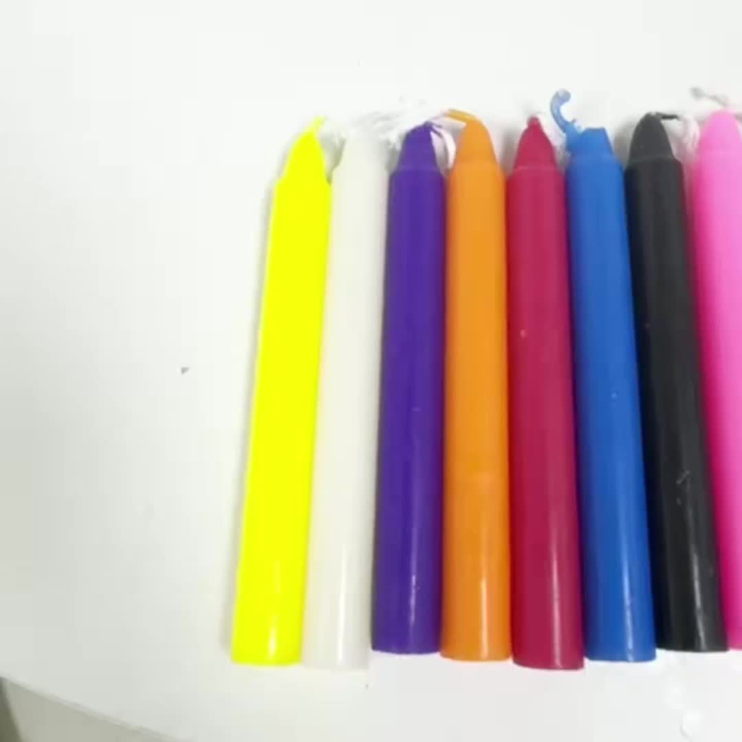 10/20/30pcs Spell Candles, Colorful Unscented Candles, 4in Tall x 1/2in Diameter Mini Conical Candles, Suitable for Witchcraft Crafts