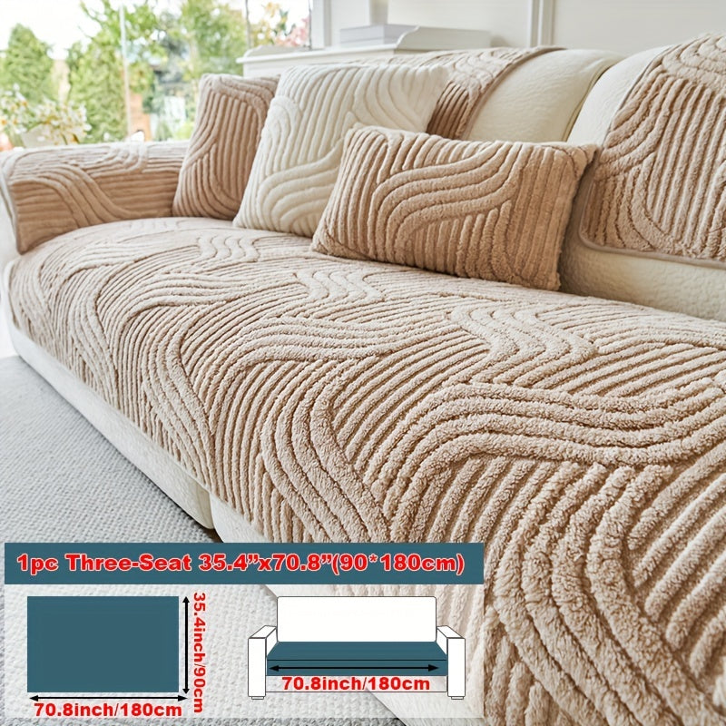 Plush Non-Slip Sofa Cover