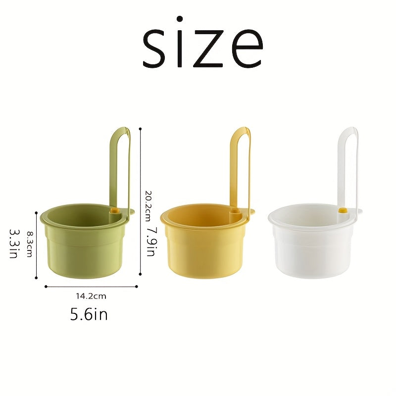 [1-Pack Multi-Function Filter] 1-Pack Multi-Function Hanging Filter Sink Basket | Durable Plastic, Spacesaving Design, Sturdy Construction, Push-Button Drainage & Storage, Separate Filter Design, One-Second Installation for Kitchen & Bathroom Organization