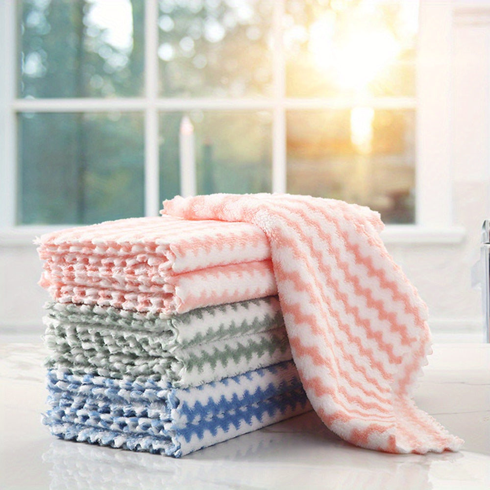 10pcs Kitchen Towels and Dishcloths Set Dish Towels for Washing Dishes Dish Rags for Everyday Cooking Baking-Random Color