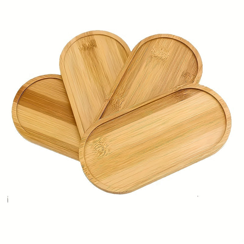 [Versatile Wooden Serving Platter Dining] Versatile Bamboo Vanity Tray - Perfect for Jewelry, Bathroom Organization & Home Decor | Minimalist Wooden Serving Platter for Dining & Countertops
