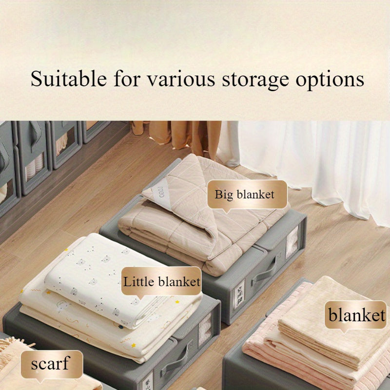 Non-Woven Fabric Storage Organizer Set with Duvet Cover & Blanket Organizer