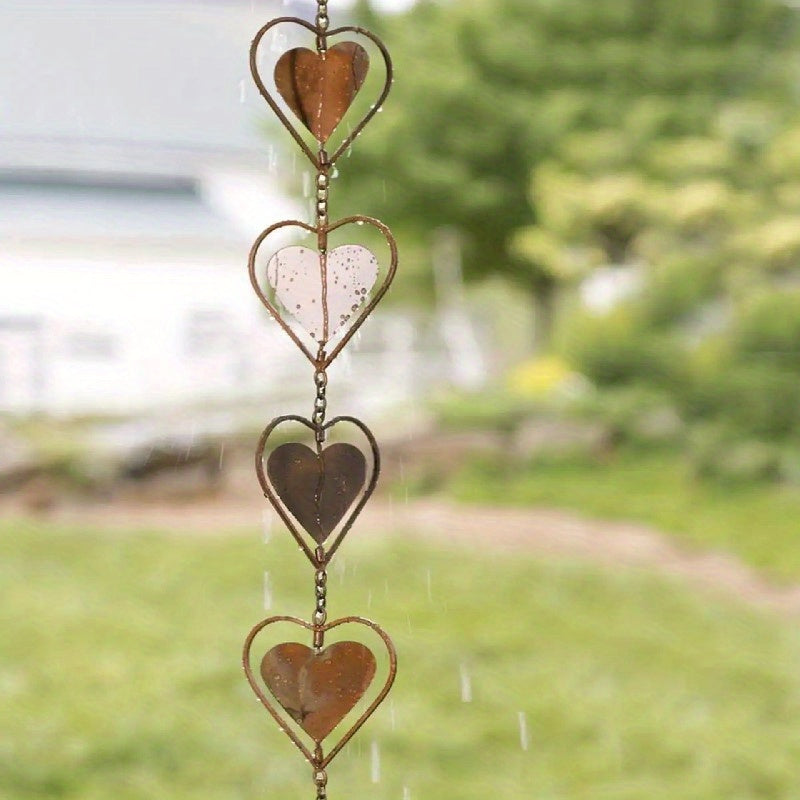 Metal Wind Chimes - Charming Butterfly Rain Chain Garden Art, Indoor/Outdoor Decorative Iron Crafts