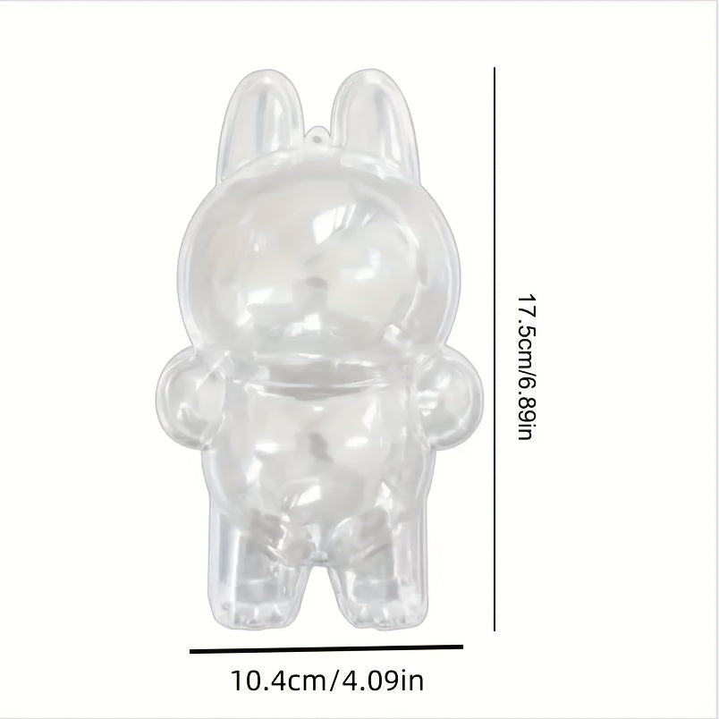 Protective Case, Dustproof Shell, 1 Doll Monster Series Acrylic Transparent Protector, Clear Plastic Dust Bag Pendant Accessory, Storage Box for Collectible Figures (Doll Not Included)