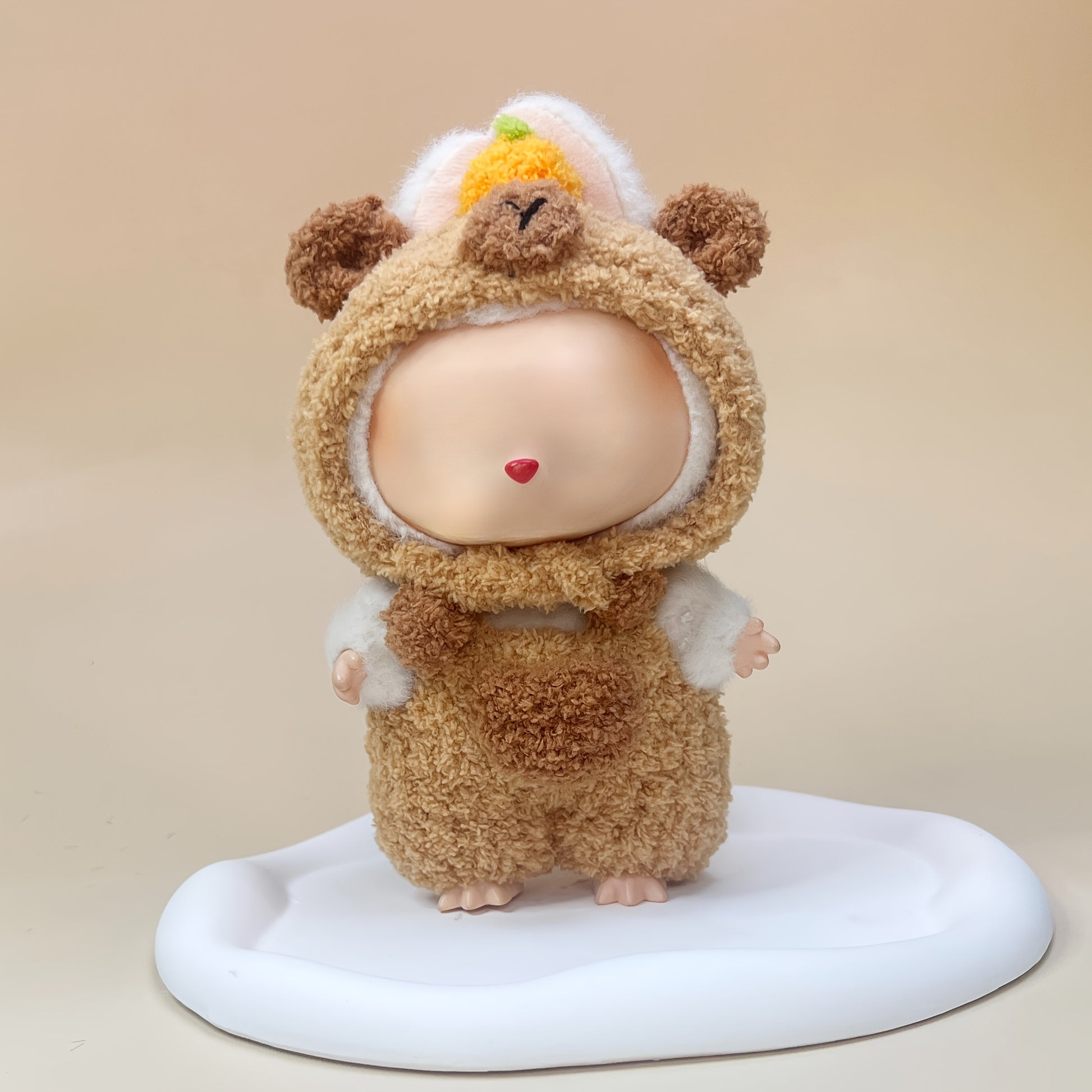 No doll included, LABUBU clothing V1V2V3S suitable for 15cm/17cm dolls, cute capybara plush outfit, handmade knitted, Labubu doll accessories, interchangeable cute gift box, holiday gift, festive atmosphere