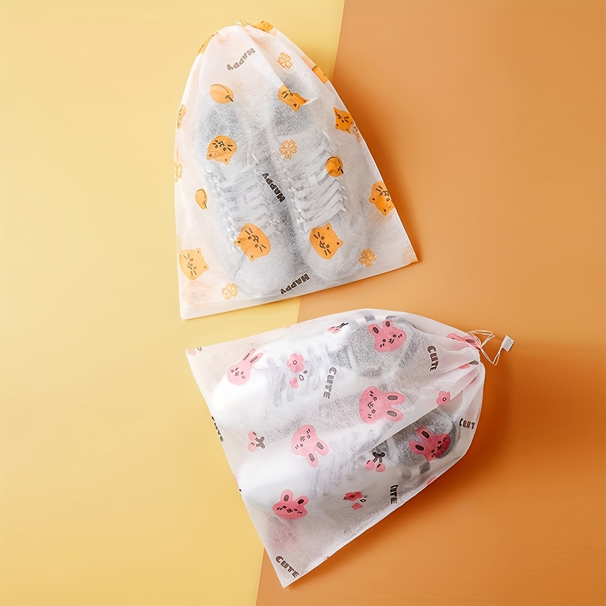 [10pcs Dustproof Shoe Storage] 10pcs Set Hanging Shoe Storage Bags - Stylish, Dustproof & Moisture-Resistant Organizer for Small to Large Shoes, Perfect for Home & Kitchen, Hanging Shoe Organizers