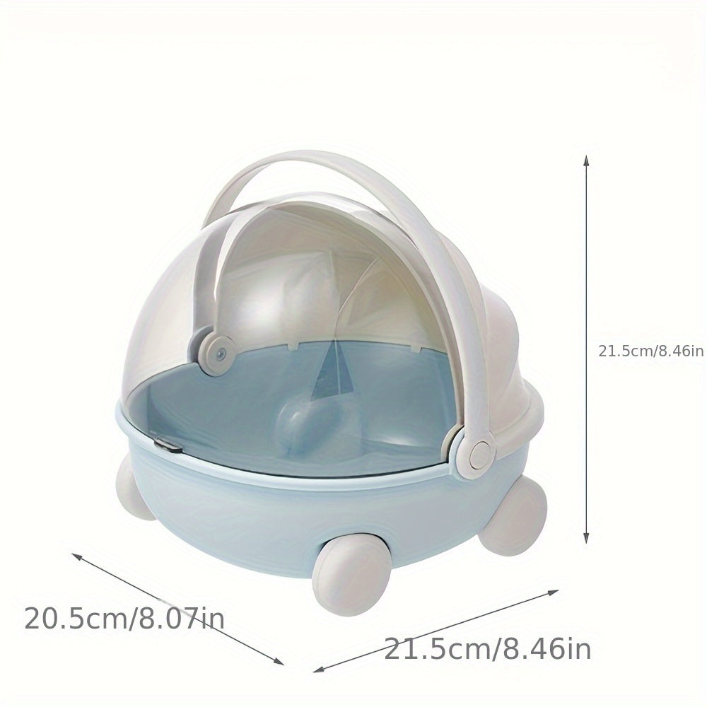 Labubu-Compatible Portable Circular Carry Cradle | Breathable Mesh Sleep Pod with High Quality Design & Shoulder Strap | Compact Cradle for Collectible Dolls, Action Figures, Travel, Home Storage