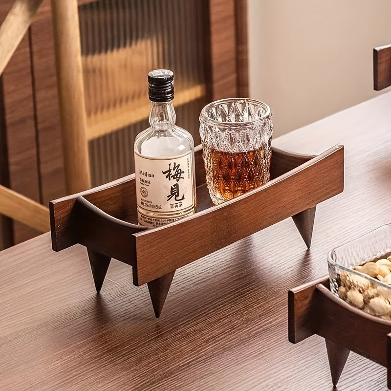 1pc Walnut High Foot Tray