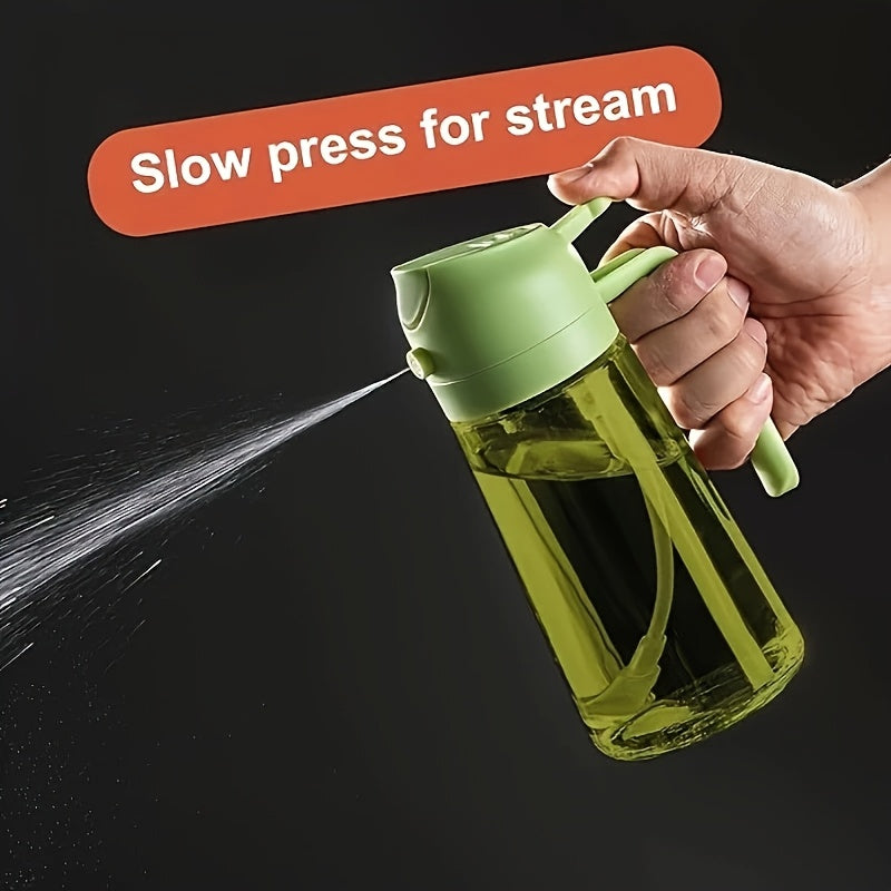 1pc Food-Grade Olive Oil Spray Bottle - BPA-Free Plastic, Odor-Resistant & Even Spray for Cooking, Salad Dressing, Condiments - Hand Wash Only, Oval Shape for Kitchen & Restaurant Use, Oil Sprayer Bottle for Cooking