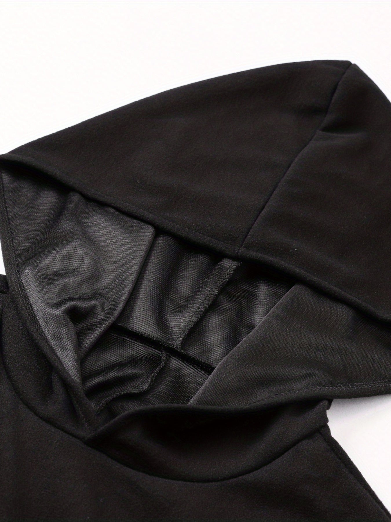 Thickened Hooded Cape Coat for Role-Playing & Cosplay - Vintage Asymmetrical Design, Machine Washable Solid Color Non-Stretch Fabric, Autumn Winter Costume Accessory, Costume Accessories