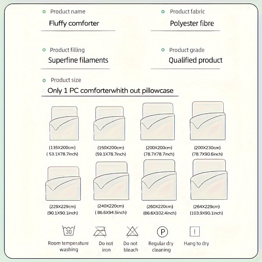 Soft and Thick Luxurious Taffeta Comforter