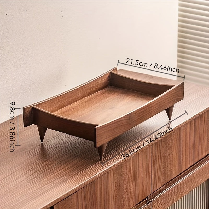 1pc Walnut High Foot Tray
