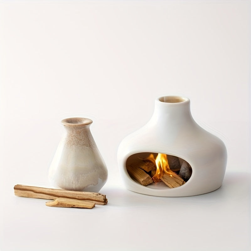White Ceramic Incense Burner