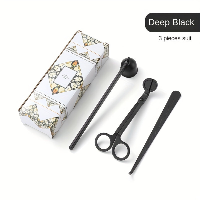 3/4pcs Small Aromatherapy Candle Tool Set, Candle Snuffer Tool Set, Stainless Steel Candle Scissors, Wick Trimmer, Candle Extinguisher Cover, Candle Wick Hook, Candle Accessories