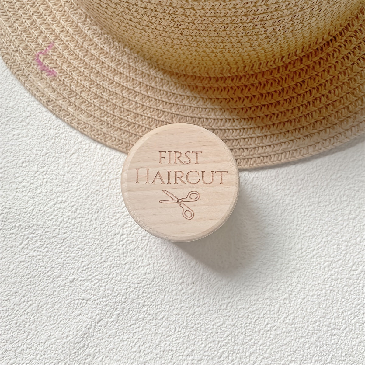 [Wooden First Haircut Memorial Container] 1pc Wooden First Haircut Keepsake Box, Light Beige, Rustic Memorial Container for 'S First Curls, Ideal for Home Decor, Christmas, Halloween Gift