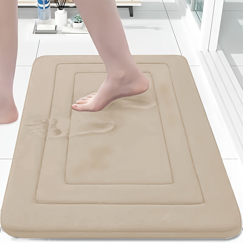 Coral Fleece Bathroom Floor Mat Anti Slip Pad