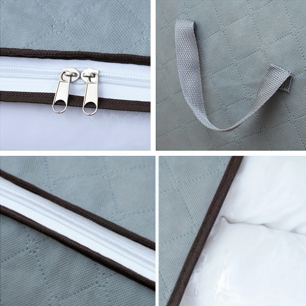 1pc Polyester Garment Storage Bag with Handles, Transparent Window, Large Capacity, for Clothes and Quilts, Wardrobe Closet Organizer, Space Saver for Home, Bedroom, Dorm