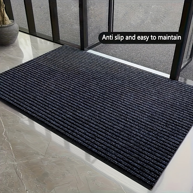 [Non-Slip Doormat] High Quality Non-Slip Striped Doormat | Durable Dust Removal Outdoor Entrance Mat, Easy to Clean, Cuttable Design, Seven Stripes, Absorbent, Halloween Christmas Gift