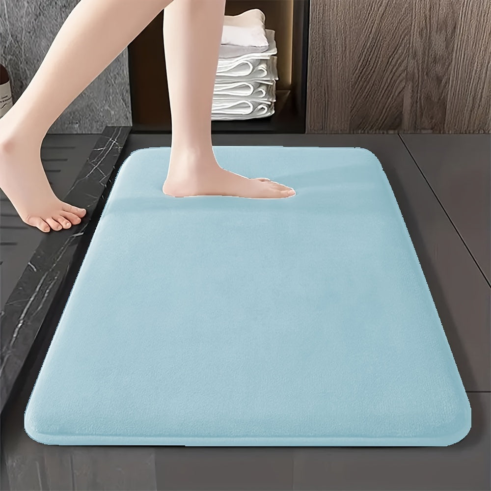 1pc Soft Floor Mat, Absorbent & Quick-drying Kitchen Floor Carpet, Non-slip Entry Doorway Floor Rug, Comfortable Memory Foam Cushioned Bathroom Foot Pad, For Bathroom Bedroom Kitchen Living Room Corrido, Ideal Living Room Supplies, Home Decoration