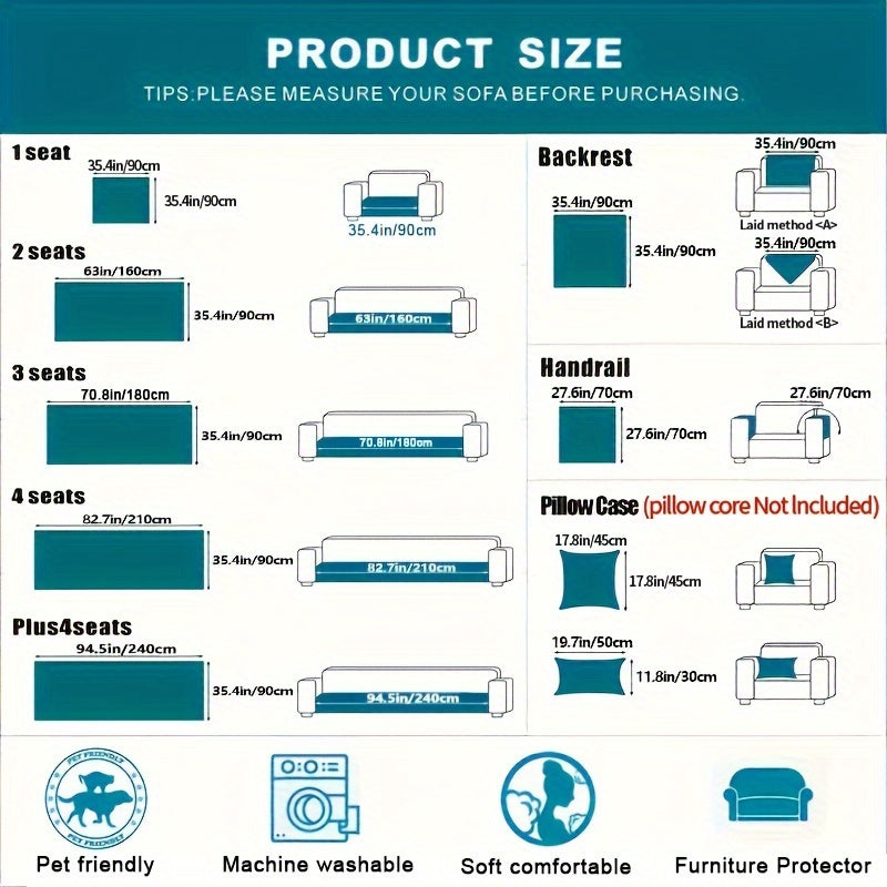 Plush Non-Slip Sofa Cover