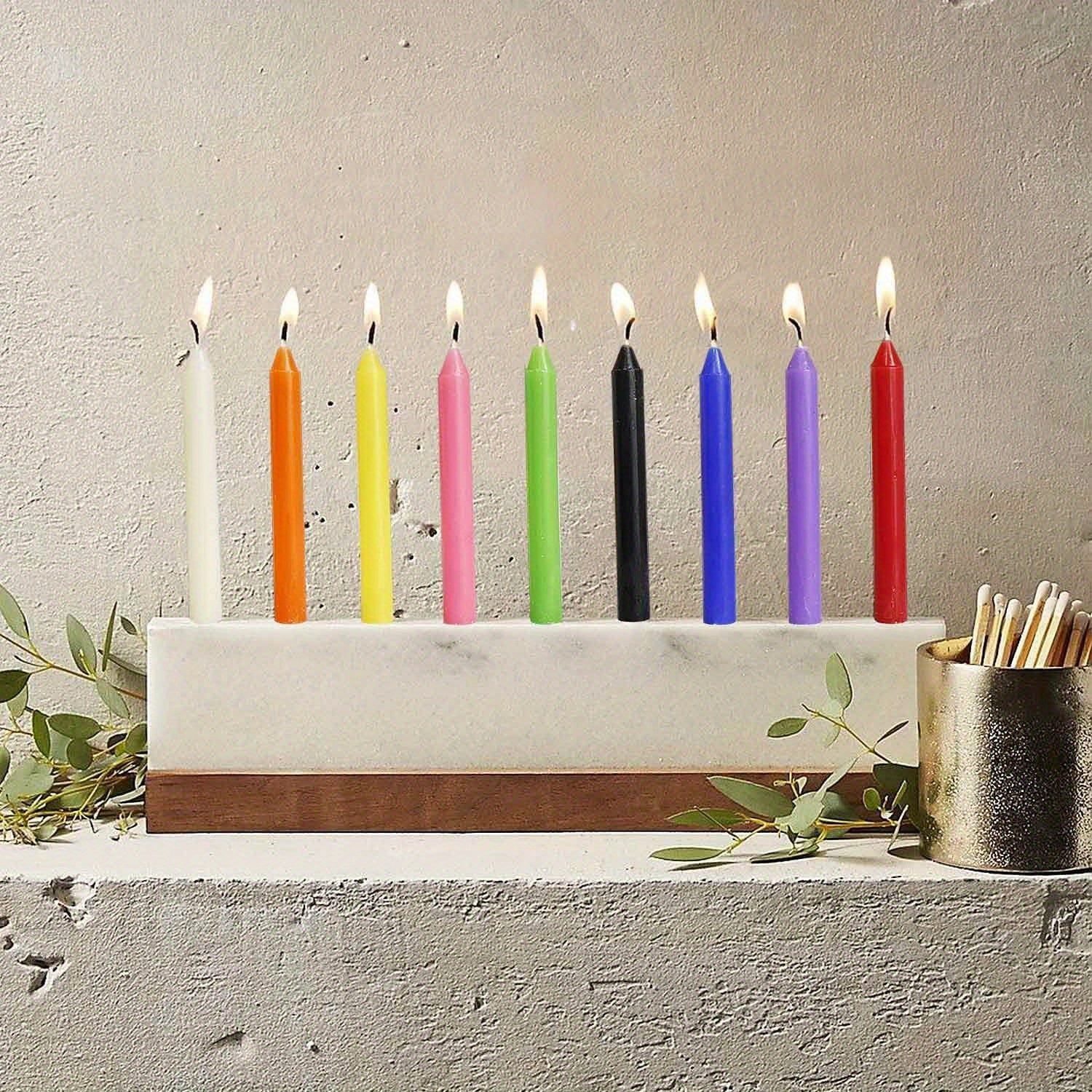 10/20/30pcs Spell Candles, Colorful Unscented Candles, 4in Tall x 1/2in Diameter Mini Conical Candles, Suitable for Witchcraft Crafts